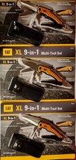 3 New, CAT XL 9-in-1 Multi-Tool Set, Stainless Steel Tools with Belt Loop Pouch