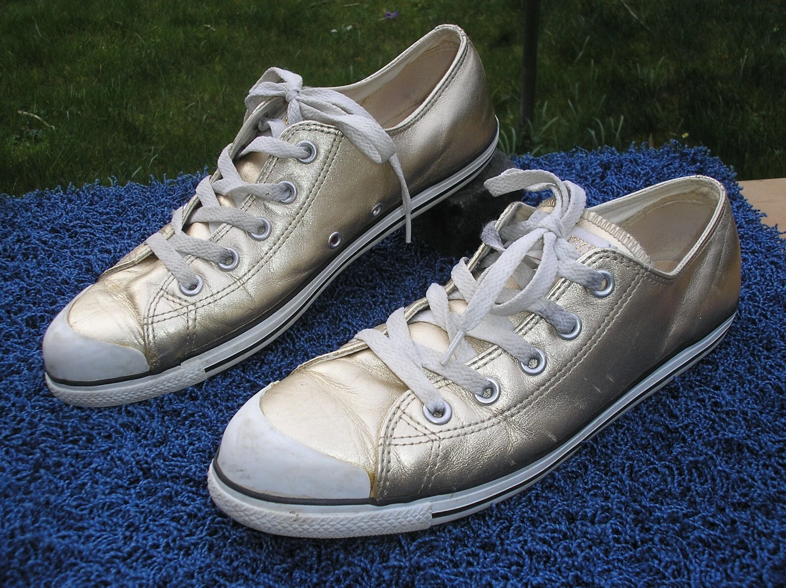 Sneaker originali Converse Chucks LO taglia 40 5 oro vera pelle TOP!!!