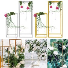 40/60cm Rectangular Flower Stand Centrepiece Pedestal Metal Wedding Party Decor