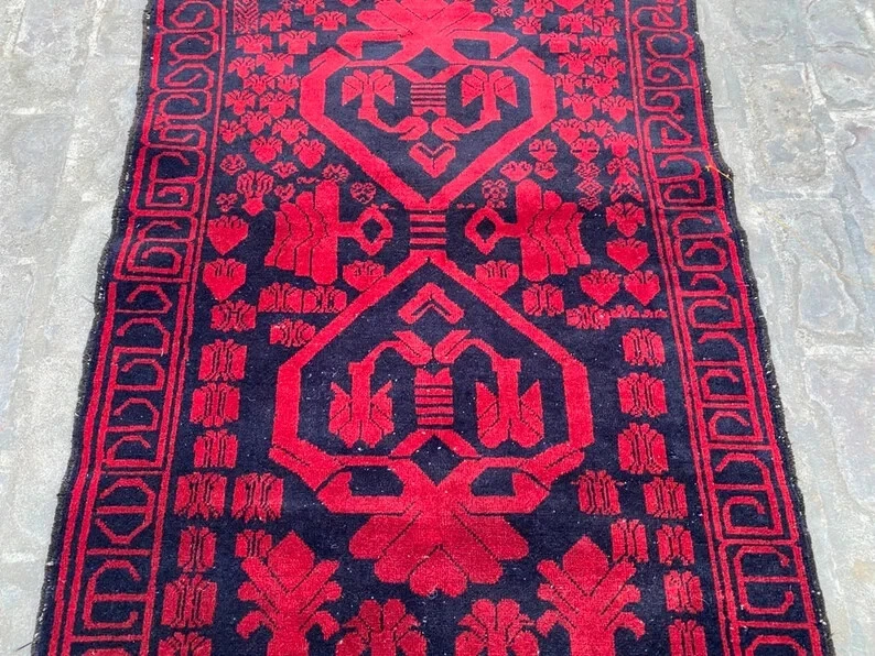Vintage Afghan Hand knotted Rug Oushak Design Rug Home Decor Rug,3x4 ft - Image 2 of 4