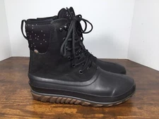 BOGS Waterproof Winter Boots Women's Size 8 Insulated Duck Boots Side Zip