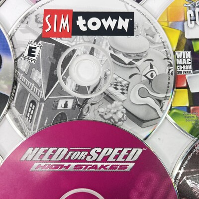 VINTAGE PC GAME LOT 9 CD-ROMS LATE 90's EARLY 2000's WITH VINTAGE PC GAME LOT 9 CD-ROMS LATE 90's EARLY 2000's WITH