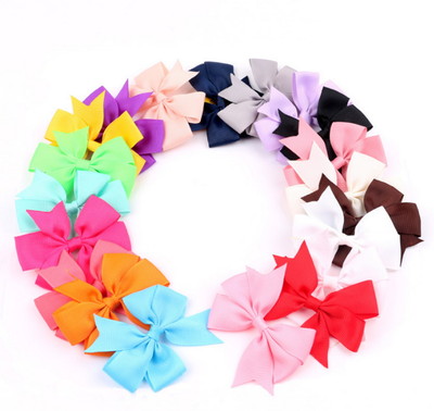 20-Pack Grosgrain Ribbon Hair Bows for Girls   Alligator Clip Boutique Baby Lot
