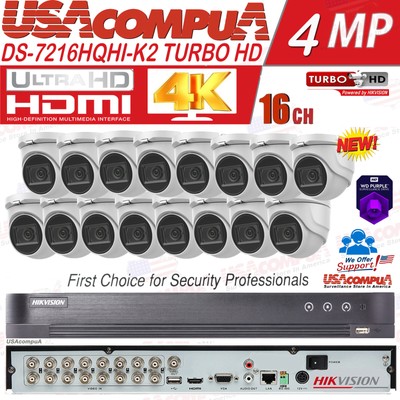 HIKVISION 16CH 4K CCTV SECURITY SYSTEM 16CH KIT 16 CAMERA MINI TURRET TURBO 5MP