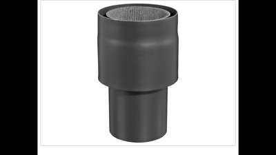''Möck Primus 100mm Ofenanschlussstück (Innen u.Außenrohr kürzbar)schwarzmetallic