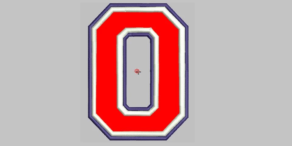 Number Embroidery Iron On Patch Badge, 3 X 4 two frames, number 2 - Image 2 of 4