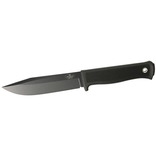 Fallkniven S1, Thermorun Handle, Black Blade, Plain, Leather Sheath S1bL