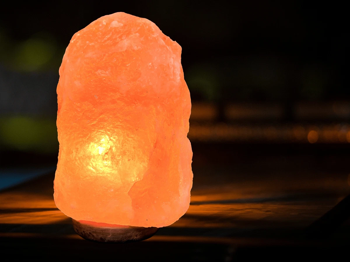 Himalayan Salt Lamp Wood Base 8