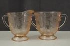 Vintage Pink Depression Glass MacBeth Evans DOGWOOD Pattern Creamer & Sugar