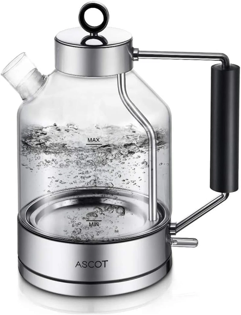 Electric Kettle, Electric Tea Kettle 1.5L Glass Electric Kettle, Stainless Stee
