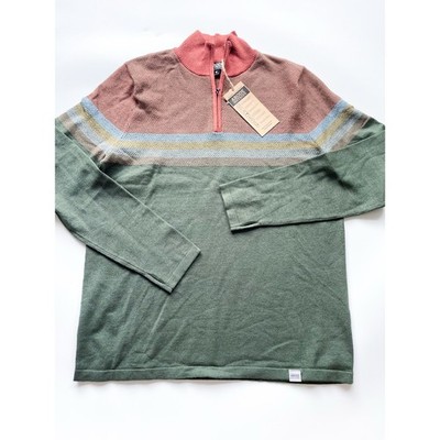 NWT Men's Abode Outside Sunsetter Forest Green Quarter Zip Eco Friendly Size M