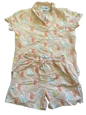 The Company Store birds Women’s 100% Woven Cotton Shorts Pajama Set S