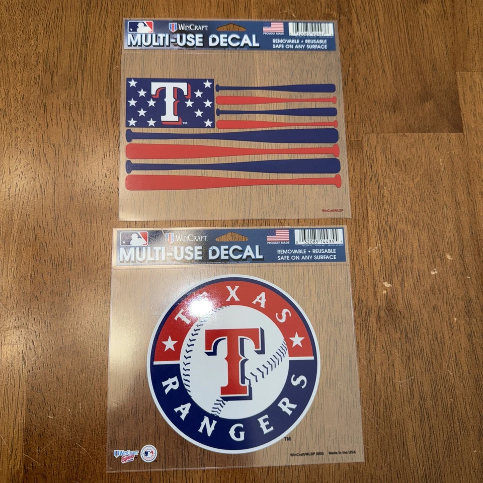 Texas Ranger Baseball Set Stickers Lanyard Deccal Lunch Box Auto Emblem Flag NEW - Image 4 of 4