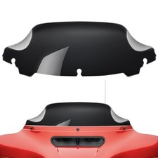 Black 7" Wave Windshield Windscreen Compatible for 2014-2023 Harley Davidson