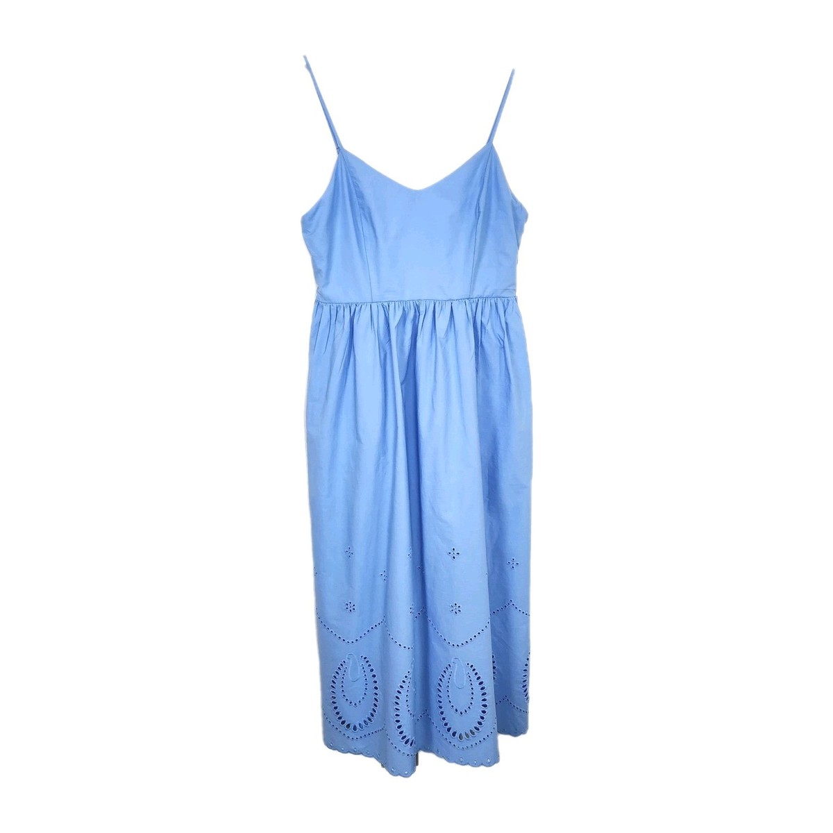 Calypso St. Barth Size 10 Blue Strappy Eyelet Cotton Maxi Dress $390 | eBay