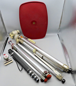 #SE4981# hochwertige Linhof Stativ Tripod Dreibein Kamerastativ Bakelit Konvolut