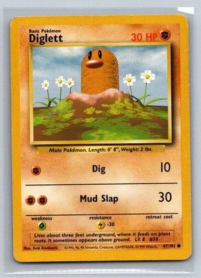 Diglett 047/102 Base Set Regular