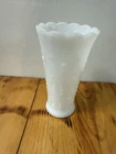Hobnail Milk Glass Floral Vase Vintage.