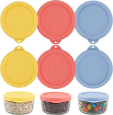 Silicone Lid for Gü Pots 6 Packs Jar Lids Compatible with Gu Puds Cheesecake & D