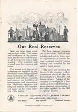 Magazine Ad - 1917 - AT&T / Bell System - Real Reserves - World War I