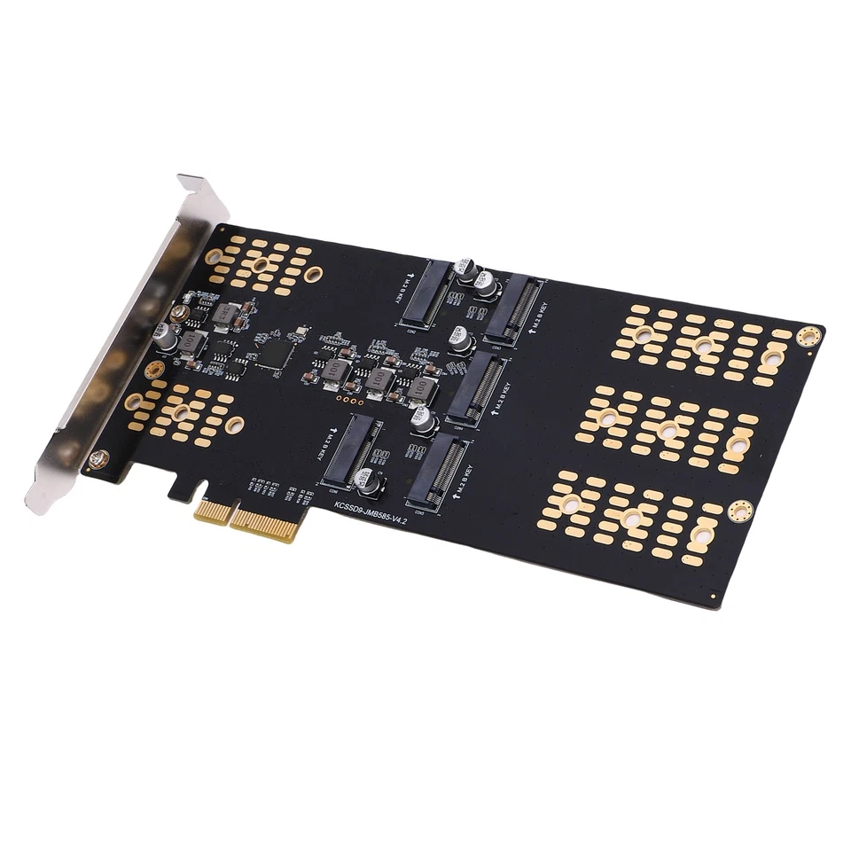◜M.2 PCIe To M.2 Serial ATA SSD Adapter 5 Slot M.2 PCIe Expansion Card For 2 - Image 2 of 4