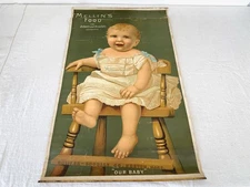 Antique Mellin's Food for Infants and Invalids Cotton Advertising Sign