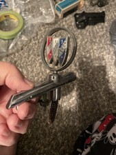 1970s - 1980s Buick Tri-shield Red White Blue Chrome Hood Ornament Emblem Trim 1970s - 1980s Buick Tri-shield Red White Blue Chrome Hood Ornament Emblem Trim