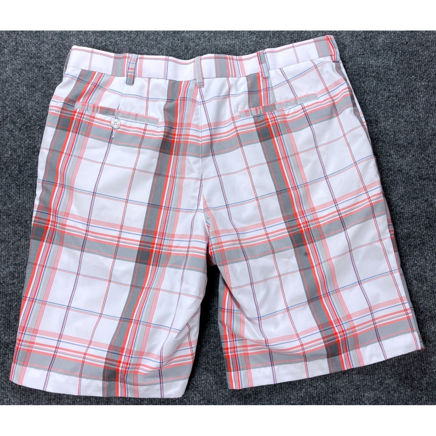 Men's 36 PGA TOUR Pro Series Golf Shorts Plaid Flat Front Polyester