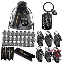 72 Pcs Employee Appreciation Gifts Bulk Thank You Coworker Keychain Black