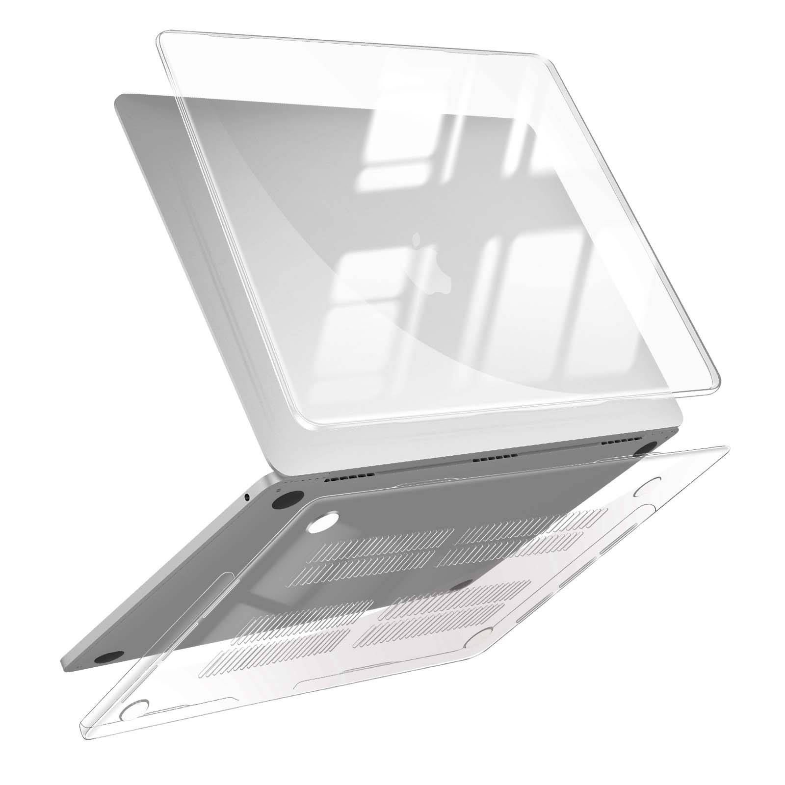 Coque MacBook Pro 13 rigide anti-rayures et transparente pour puces M1 M2