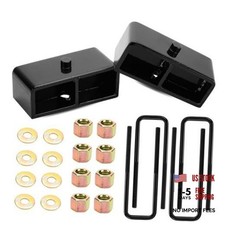 1" Rear Leveling Lift Block Kit w/Extra Long Square Leaf 1" Rear Lift Height