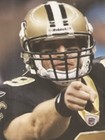 Pre-Super Bowl Drew Brees Saints Framed Man Cave Display Garage Sale Find Large — photo 4