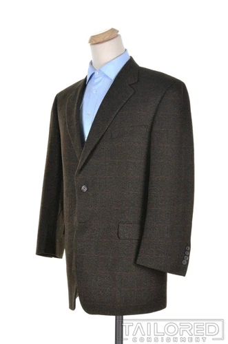 Giacca cappotto sportivo blazer BURBERRY LONDON verde spina di pesce tweed check 44 R