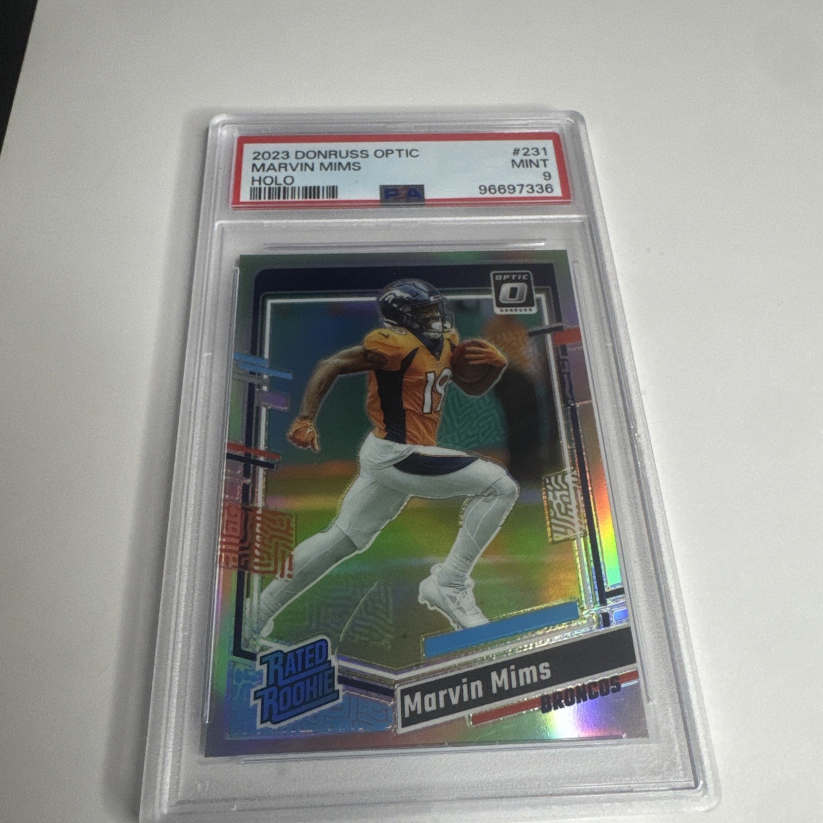 2023 Panini Donruss Optic - Rated Rookie Marvin Mims #231 Holo Prizm (RC)