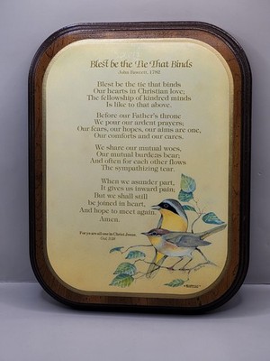 Vintage 1985 Lawson Falle Blest Be the Tie That Binds Wall Plaque Canada 11x8.5