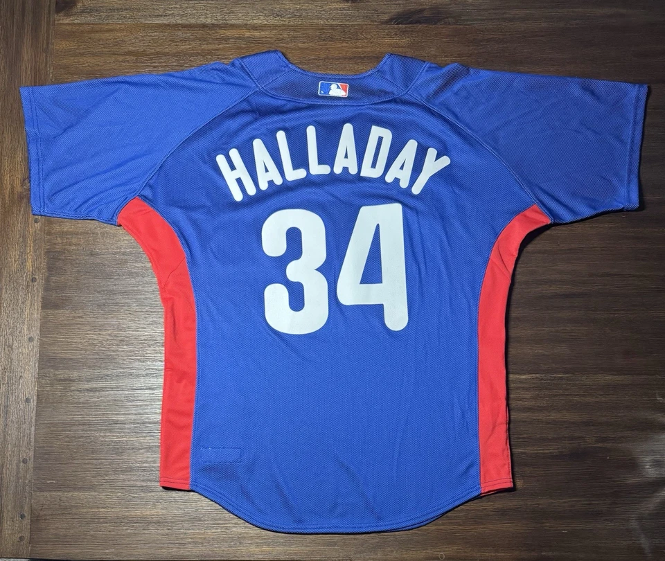 Philadelphia Phillies Roy Halladay Jersey Medium 40 Mitchell & Ness 2010 BP - Image 3 of 4