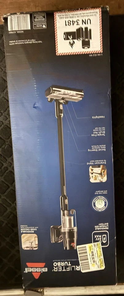 BISSELL Powerlifter Turbo Cordless Black Stick Vacuum 3789X - Heavy Duty - Image 4 of 4