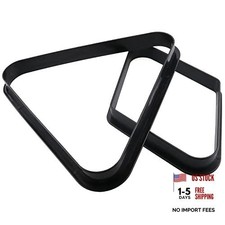 2pcs Black Plastic Billiard Ball Rack 2-1/4 Inches Billiard 8-Ball Triangle