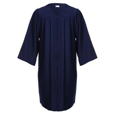 Unisex Premium Matte Graduation Gown Only Medium 4853-55, Navy Blue