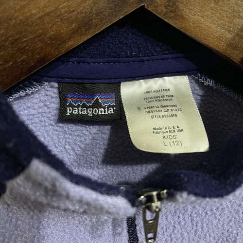 Vintage Patagonia Youth Girls 1/4 Zip Fleece Pullover Sweatshirt Purple Large - Picture 4 of 5
