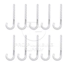 PEX Tubing J-Hook Hanger with Nails Isolates Pipe,Wire Plastic 10 Pack 1/2in-4in