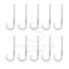 PEX Tubing J-Hook Hanger with Nails Isolates Pipe,Wire Plastic 10 Pack 1/2in-4in