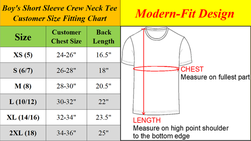 Boys Short Sleeve Crew Neck Premium Soft Cotton Blend TShirt (XS-2XL) NEW 3 PACK - Picture 2 of 29