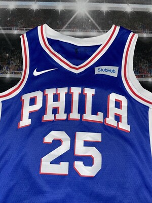 Ben Simmons #25 Philadelphia 76ers Swingman Nike Jersey Sz Medium