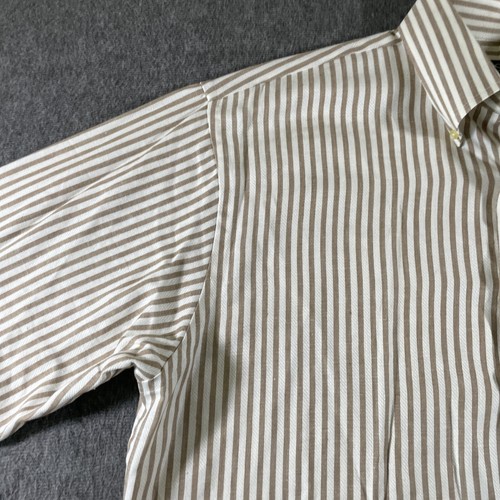 JOS A BANK Shirt Mens Lg Travelers Collection 100% Linen Long Sleeve Striped - Picture 6 of 13