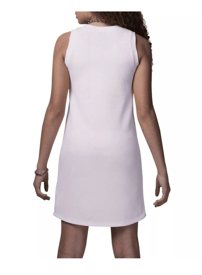 Jordan23 Girls Jersey Dress Black Pink Logo Patch Mesh Sleeveless A-line Cut - Image 2 of 4