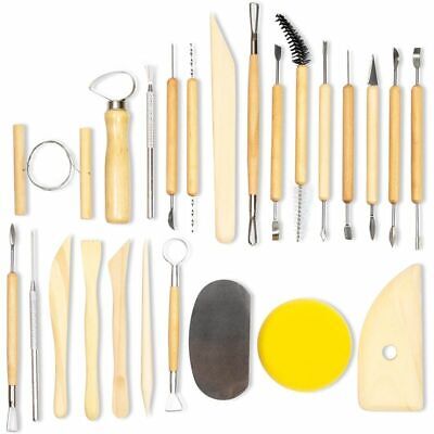 24 Pcs Clay Sculpting Tools Set Acrylic Stick Squeegee and Squeegee Modeling Tool Soft Pottery Tool Set Acrylic Stick Squeegee and Squeegee Modeling Tool Soft Pottery Tool Set 