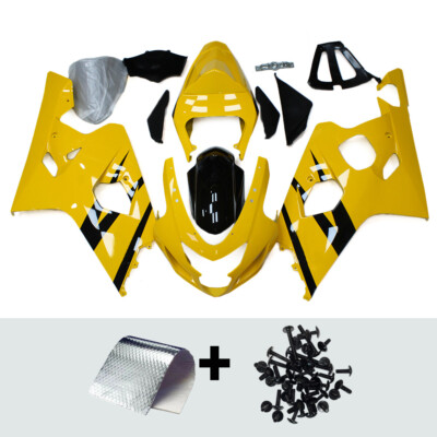 Yellow Bodywork for 2004 2005 Suzuki GSXR600 GSXR750 04 05 Injection Fairing Kit