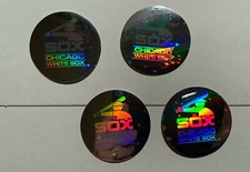 Baseball Stickers MLB Team Chicago WHITE SOX Set of 4 Holographic Stickers