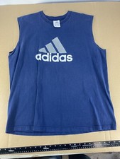 Vintage 90s Y2K Adidas Sleeveless Tank Top Made In USA Grunge T Shirt Surf Skate